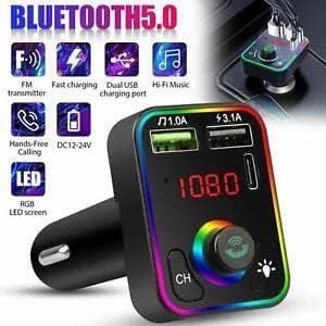 transmiter samochodowy fm bluetooth 2 ładowarki na Arena.pl