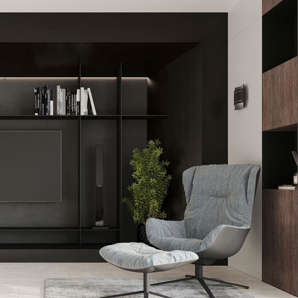 Lampa ścienna Hestia SL.0981 Sollux modern góra-dół czarna zdjęcie 5