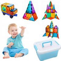 KLOCKI MAGNETYCZNE 70 ELEMENTÓW EDUKACYJNE 3D DLA DZIECI Z PUDEŁKIE