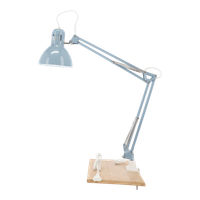 Lampa biurkowa na biurko stół blat 6cm regulowana Niebieski E27 IKEA TERTIAL