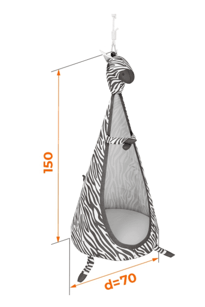 huśtawka kokon Zebra MAŁPISZON zdjęcie 4