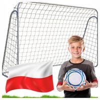 Duża Metalowa Bramka Stabilna Z Siatką Do Piłki Nożnej Piłkarska