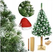 CHOINKA sztuczna SOSNA DIAMENTOWA na pniu 220 cm + CZAPKA Piękna Polska PL