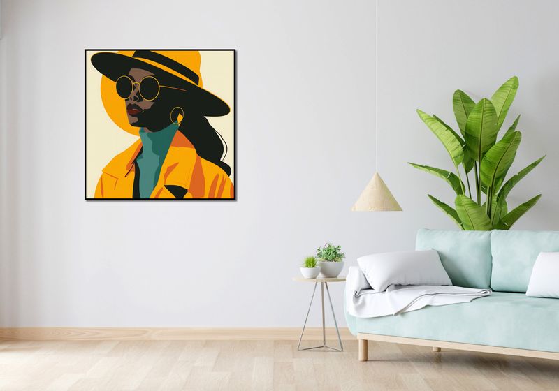 Plakat 90x90cm Żółta Stylowość zdjęcie 4