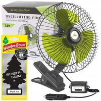 WIATRAK WENTYLATOR SAMOCHODOWY 12V OBROTOWY MOCNY 21W KLIPS DO AUTA BUSA