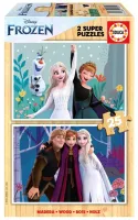 Puzzle drewniane 2x25 Kraina Lodu