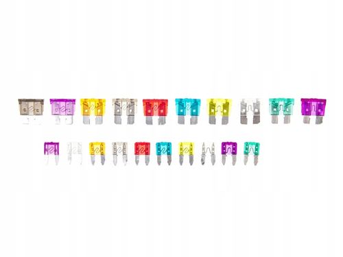 ZESTAW BEZPIECZNIKÓW SAMOCHODOWYCH 220 SZT. MINI MAXI 2-35A na Arena.pl