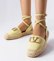 Zielone wiązane espadryle Parent 38
