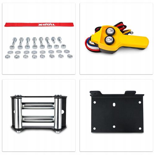 WYCIĄGARKA ELEKTRYCZNA DO QUADA X-BULL 2500 WCIĄGARKA 12V PŁUG 1,1 TON ATV na Arena.pl