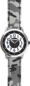 CLOCKODILE Świecący zegarek chłopięcy szary ARMY z wzorem kamuflażu