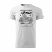 Koszulka motocyklowa z motocyklem Simson AWO 425 Legend męska biała REGULAR XL