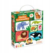Puzzle do pary Dzikie zwierzątka 18 mies.+