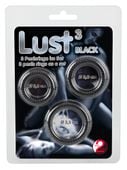 lust 3 cock rings black