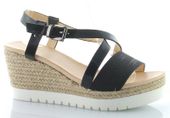 Sandały espadryle na koturnie 7,5 cm. czarne Rozmiar obuwia - 38