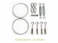 ŻAGIEL ROZSUWANY - ZESTAW MONTAŻOWY DO MURU Z 2 LINKAMI