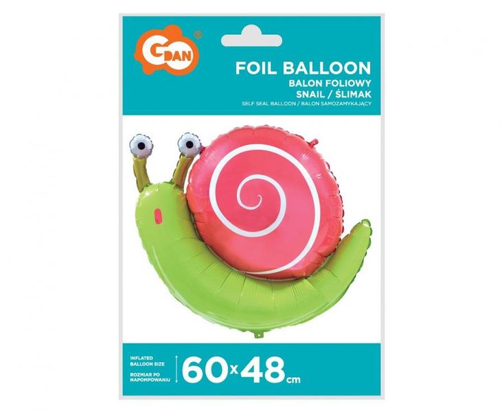 Balon foliowy Ślimak, 60 x 48cm zdjęcie 2