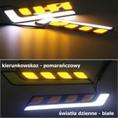 ŚWIATŁA DRL COB LED 20W dzienne + kierunkowskaz