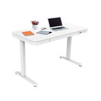 BIURKO Z REGULACJĄ WYSOKOŚCI VELSEN ELEKTRYCZNE USB FUNKCJA PAMIĘCI WYSOKOŚCI BIAŁE