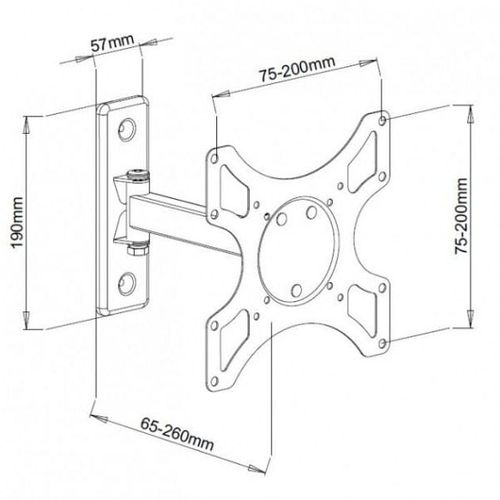Techly Uchwyt ścienny LCD/LED 19-37cali czarny, 25kg na Arena.pl