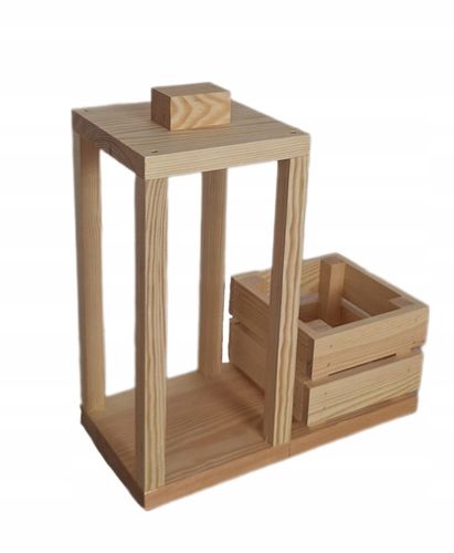 lampion drewniany pod stroik na cmentarz z doniczką na Arena.pl