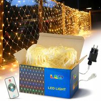 SIATKA LED 3 m x 2 m BIAŁA CIEPŁA na TARAS KRZEWY BALKON Oświetlenie Święta