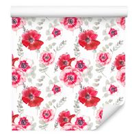 Tapeta do sypialni tropikalne kwiaty liście maki