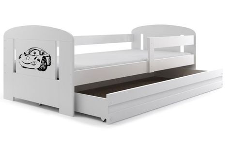 Łóżko pojedyncze FILIP 160x80 dla dzieci + SZUFLADA + BARIERKA
