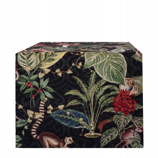 Bieżnik gobelinowy 260cm czarny zielony czerwony na stół dekoracyjny 2,6 m zdjęcie 1