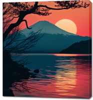 Obraz 90x100cm Góra Wieczorem