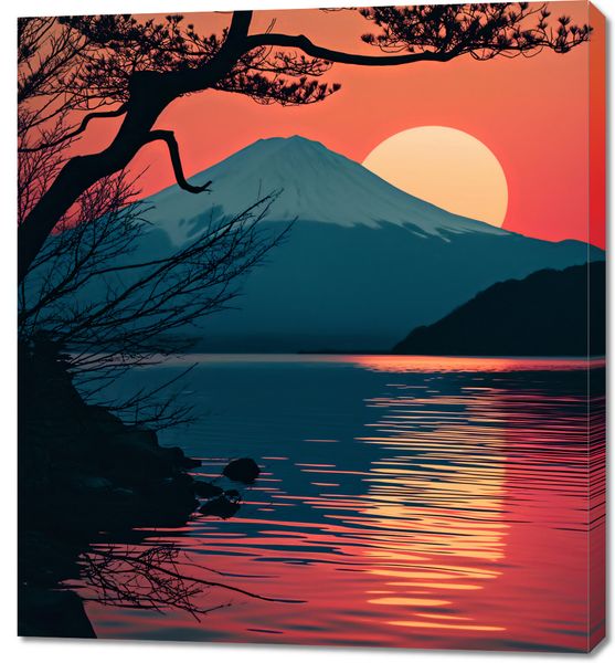 Obraz 90x100cm Góra Wieczorem zdjęcie 1