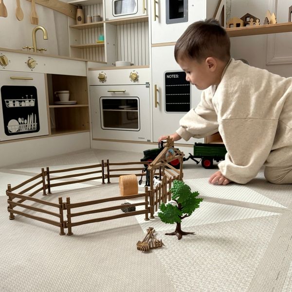 WOOPIE Zestaw Mini Farma Traktor Zwierzęta Osada Farma Rolnik 1:24 zdjęcie 16