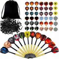 RZUTKI DART ZESTAW 12 RZUTEK LOTEK DO DARTA LOTKI 100 GROTÓW + 42 PIÓRKA