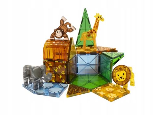 MAGNA-TILES KLOCKI MAGNETYCZNE SAFARI ANIMALS 25 elem. zwierzątka na Arena.pl