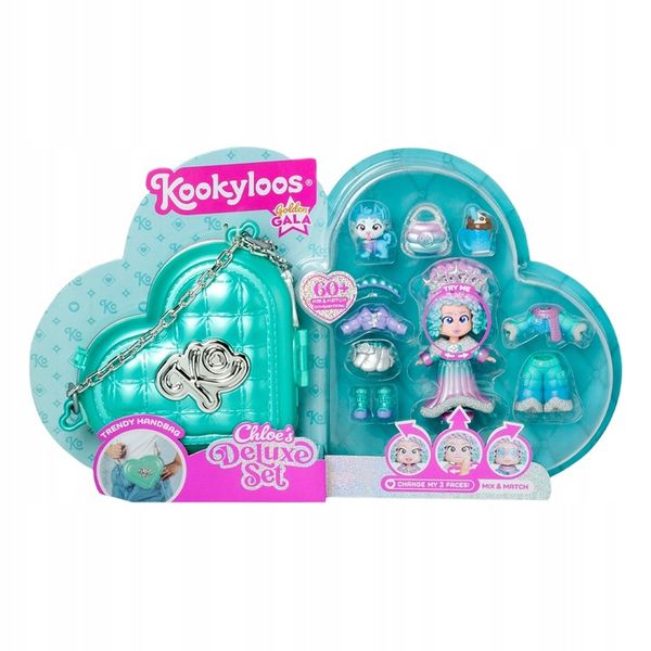 KOOKYLOOS GOLDEN GALA CHLOE'S DELUXE SET LALKA LALECZKA TOREBKA PREZENT zdjęcie 1