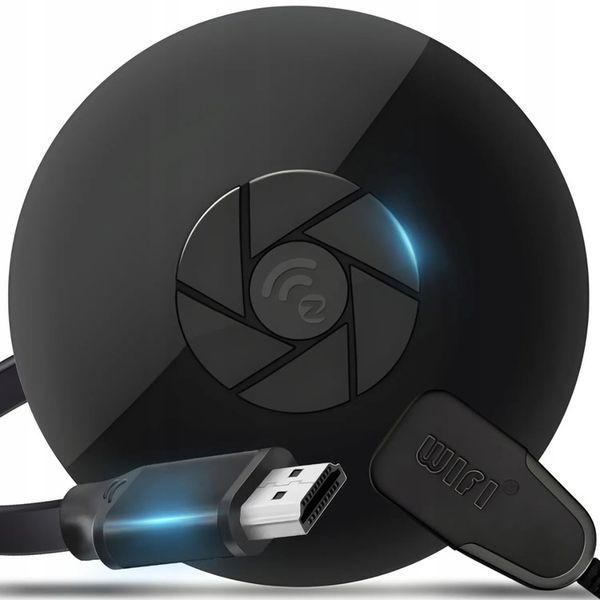 ADAPTER WIFI HDMI BEZPRZEWODOWY MIRRORSCREEN CHROMECAST 2W1 DUŻY zdjęcie 1
