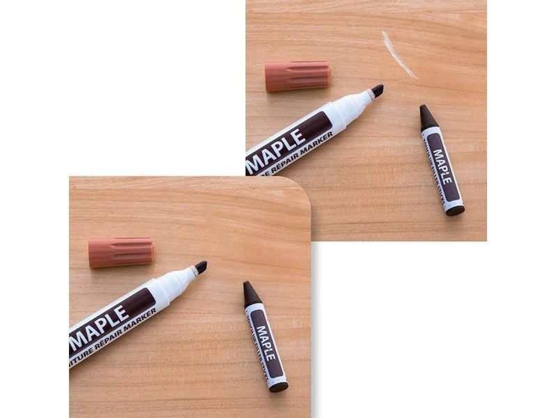 Zestaw do naprawy paneli mebli drewna marker +wosk zdjęcie 5