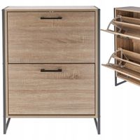 SZAFKA na buty regał 2 KOMORY OBUWIE komoda pojemna do przedpokoju LOFT