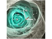 40X40CM ZEGAR RÓŻA KTALNA TURKUSIE OBRAZ