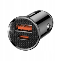 BASEUS MOCNA SZYBKA ŁADOWARKA SAMOCHODOWA USB USB-C TYP-C PD 30W QC 3.0 5A