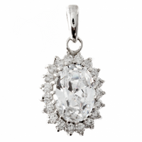 SREBRNY WISIOREK Z CYRKONIAMI SREBRO PRÓBY 925