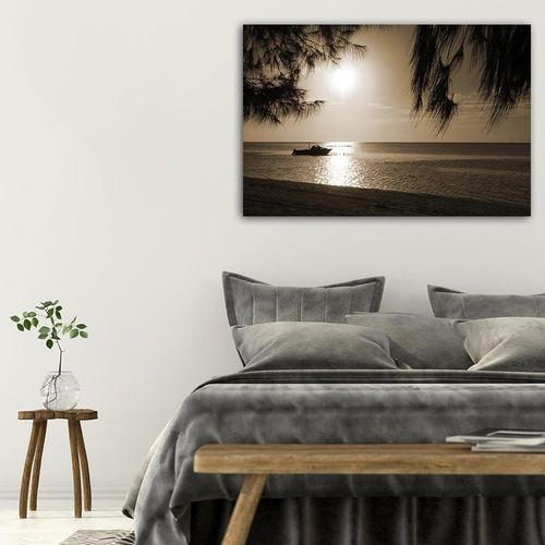 Deco Panel, Motorówka na brzegu morza 1 60x40 na Arena.pl