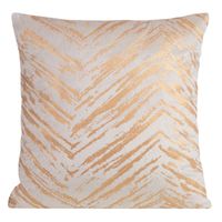 POSZEWKA WELUR VELVET KRESKI 40 X 40 CM KREMOWA