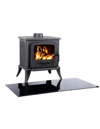 Podstawa szklana hartowana - szyba pod Piec lub Kominek 60x40 cm CZARNA na Arena.pl