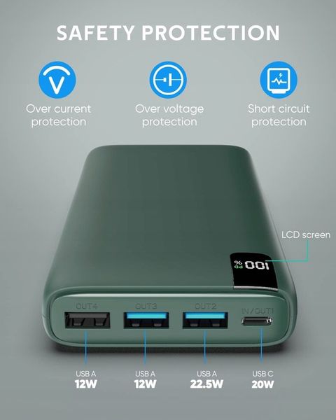Powerbank Addtop 26800 mAh czarny zdjęcie 2