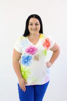 Zwiewna bluzka w margaretki Noma Biała 44