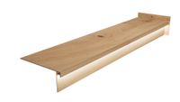 Gruba płytki schodowe drewnopodobne 100x30x4, płytki na schody, Dąb, LED