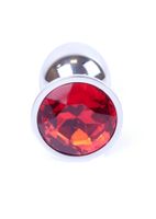 biżuteria analna srebrna mylove toys czerwony diamencik 7 cm