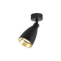 Kinkiet LED GU10 35W czarno-złoty ruchomy IP20 do wnętrz