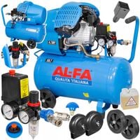 KOMPRESOR OLEJOWY SPRĘŻARKA POWIETRZA POMPA TŁOKOWA 50L V2 MOCNY WYDAJNY