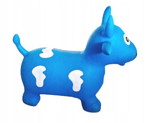 Skoczek gumowy do skakania niebieska Krówka do 50kg na Arena.pl